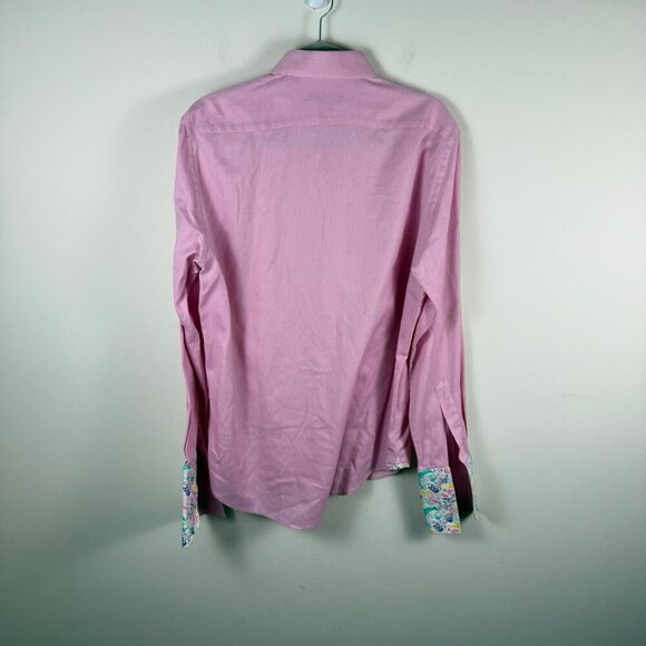 Robert Graham French Cuffs Skulls Paisley Pink 16 Neck - Picture 4 of 7